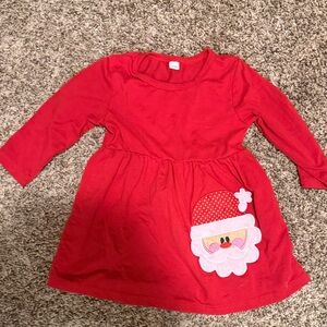 Red Santa Kids Casual Dress